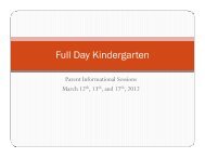 Full Day Kindergarten - Blackhawk School District