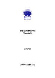 TABLE OF CONTENTS - Waratah-Wynyard Council