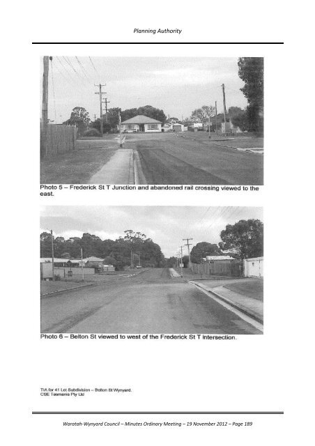 TABLE OF CONTENTS - Waratah-Wynyard Council