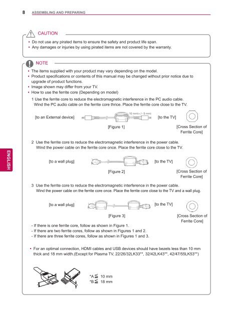 LG 60PV250 Product Manual - Comparison.com.au