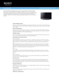 KDL-40EX520 - Quality TV Sales and Service