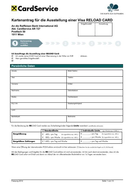 Raiffeisenbank visa kündigen