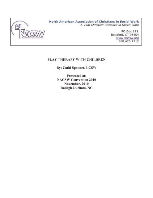 Play Therapy with Children