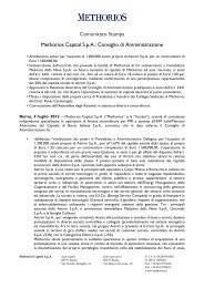 Consiglio di Amministrazione - Ernesto Mocci - Methorios Capital