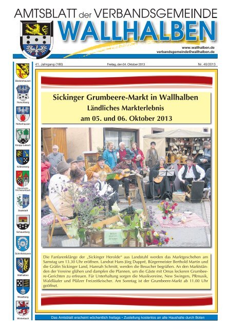 Sickinger Grumbeere-Markt in Wallhalben - Verbandsgemeinde ...