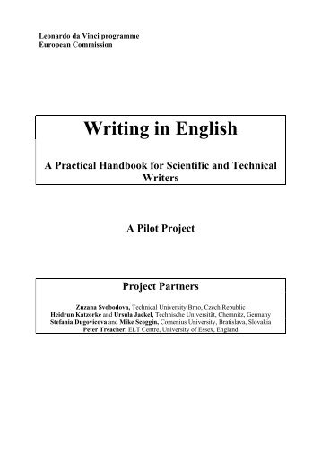 Writing In English A Practical Handbook for Scientific and Technical ...