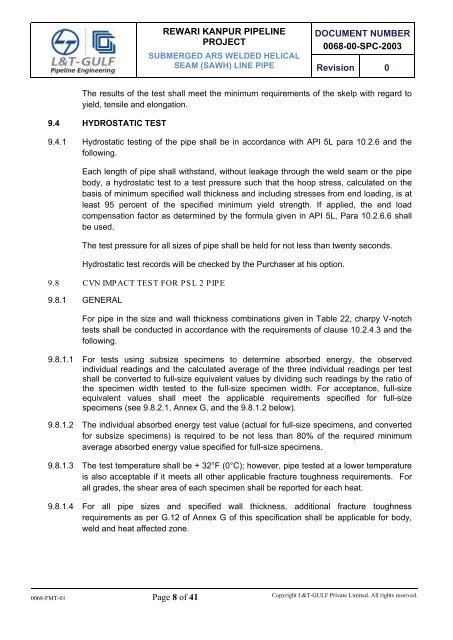 Pipelaying Tender-VOL IV - WorleyParsons.com