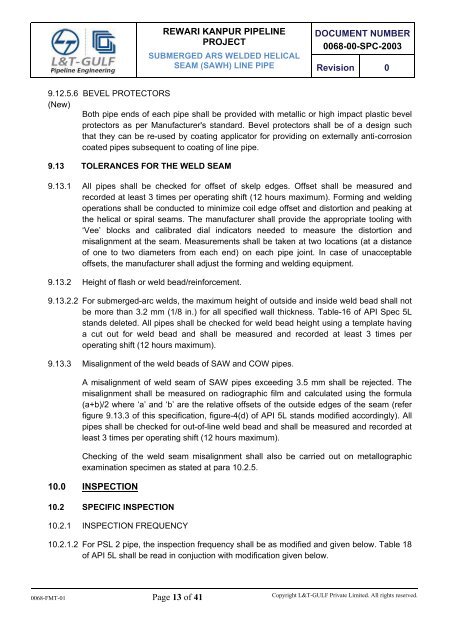 Pipelaying Tender-VOL IV - WorleyParsons.com