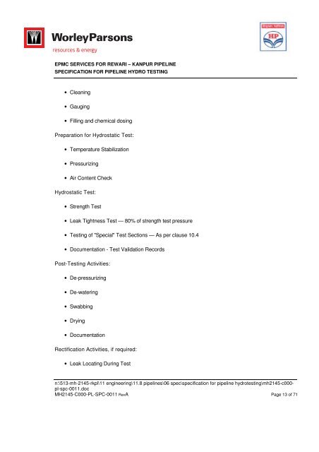 Pipelaying Tender-VOL IV - WorleyParsons.com