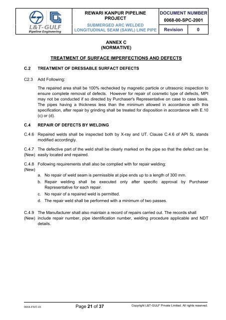 Pipelaying Tender-VOL IV - WorleyParsons.com