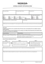 internal vacancy application form - Honda of the UK Manufacturing Ltd