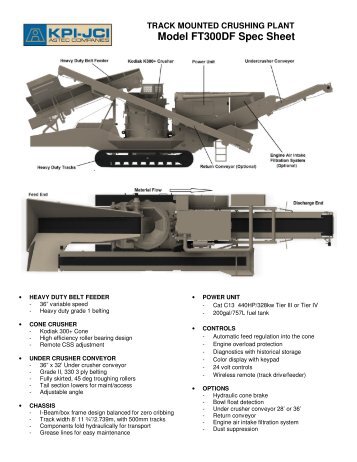 Model FT300DF Spec Sheet - KPI-JCI