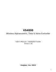 VS4800 User Guide and Installation Manual - Visiplex