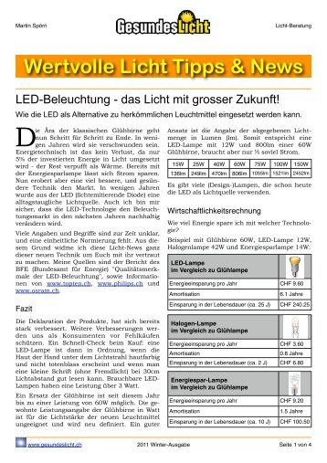 Wertvolle Licht Tipps & News  - Feng Shui Schule Schweiz