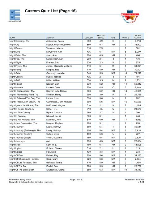 Custom Quiz List (Page 3) - Bartlesville Public Schools