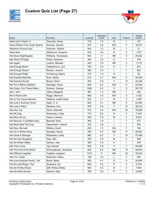 Custom Quiz List (Page 3) - Bartlesville Public Schools