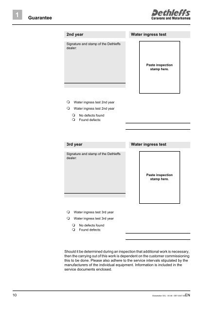 User Manual XXL Globetrotter 2006 - Dethleffs