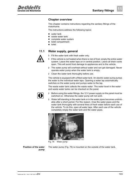 User Manual XXL Globetrotter 2006 - Dethleffs