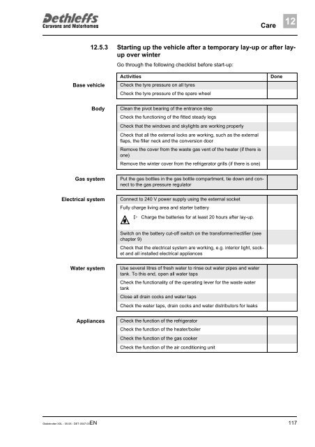 User Manual XXL Globetrotter 2006 - Dethleffs