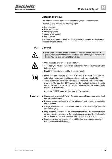 User Manual XXL Globetrotter 2006 - Dethleffs