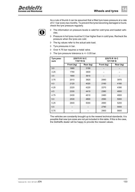 User Manual XXL Globetrotter 2006 - Dethleffs