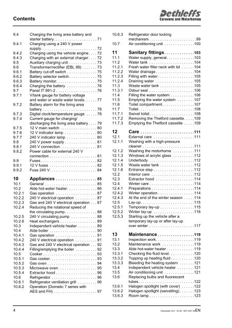 User Manual XXL Globetrotter 2006 - Dethleffs