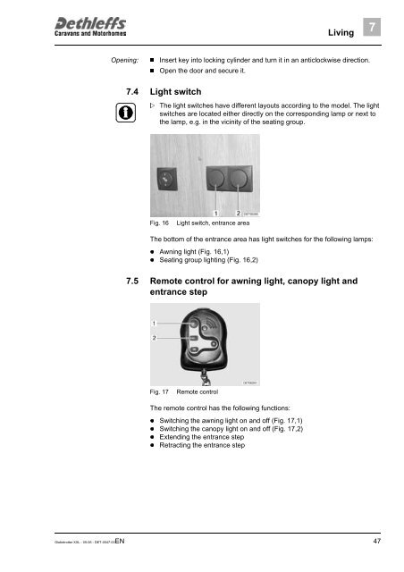 User Manual XXL Globetrotter 2006 - Dethleffs