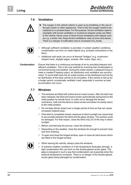 User Manual XXL Globetrotter 2006 - Dethleffs