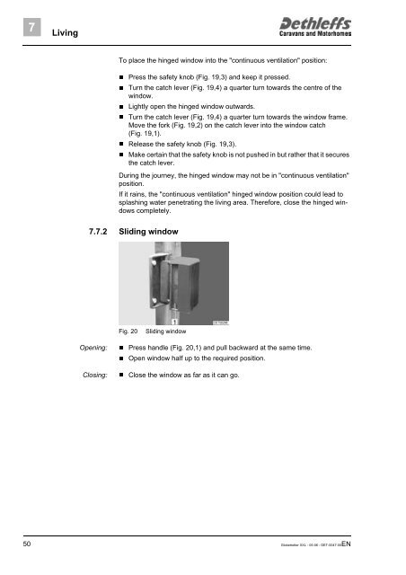 User Manual XXL Globetrotter 2006 - Dethleffs