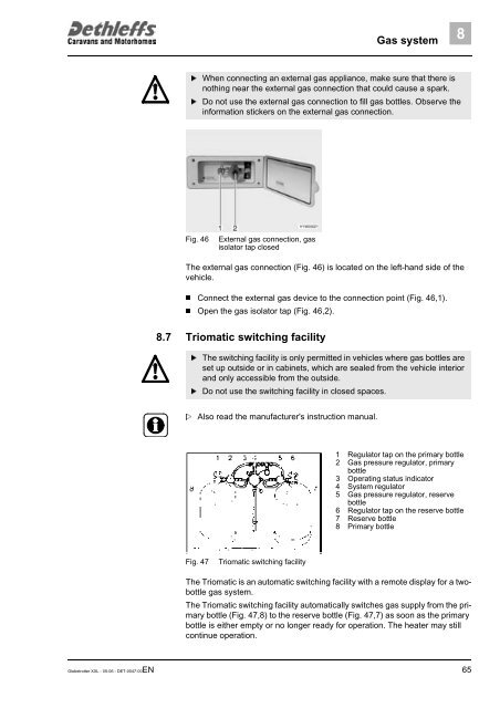 User Manual XXL Globetrotter 2006 - Dethleffs