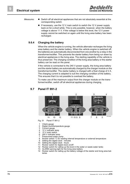 User Manual XXL Globetrotter 2006 - Dethleffs