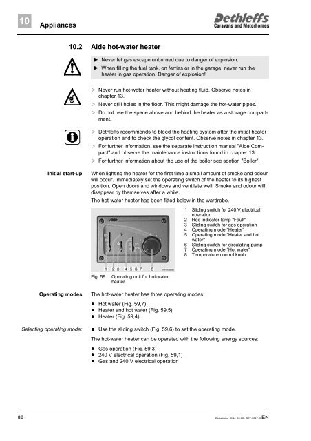 User Manual XXL Globetrotter 2006 - Dethleffs