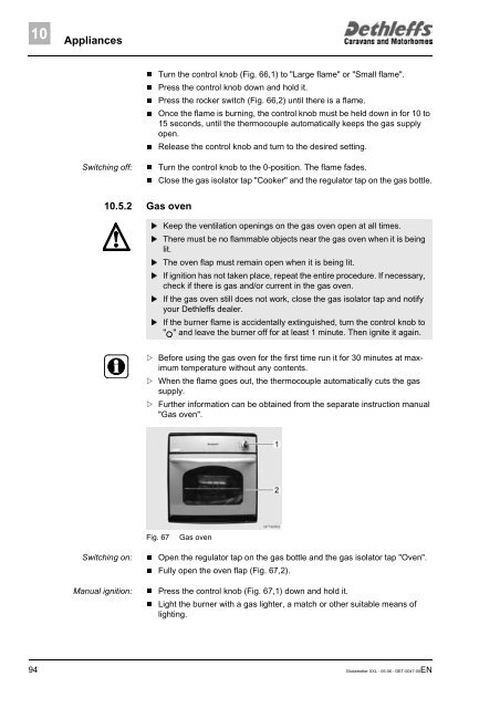 User Manual XXL Globetrotter 2006 - Dethleffs