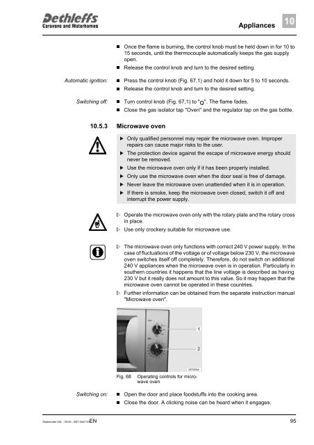 User Manual XXL Globetrotter 2006 - Dethleffs