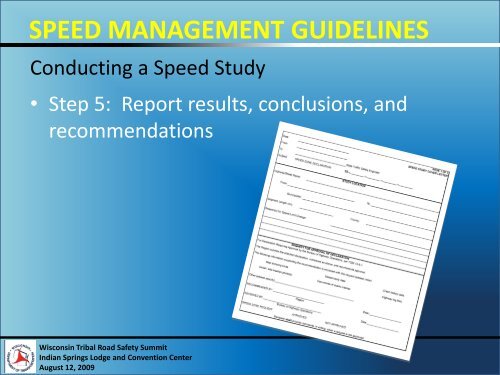 Wisconsin Speed Management Guidelines