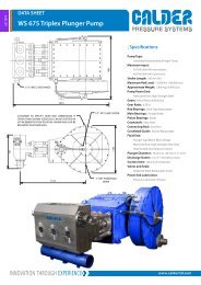 WS 675 Triplex Plunger Pump - Calder Ltd