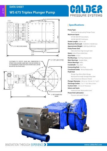 WS 675 Triplex Plunger Pump - Calder Ltd