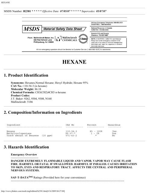 Hexane Clean Room