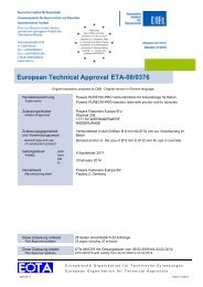 European Technical Approval ETA-08/0376 - bei Powers Europe