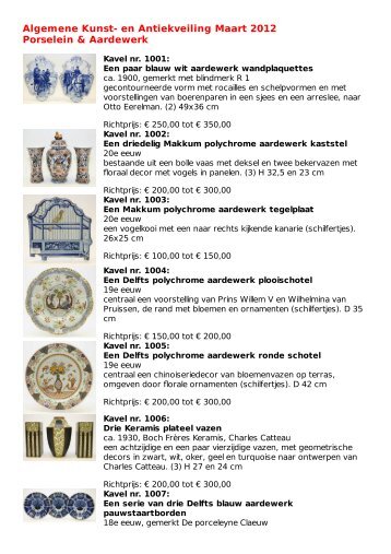 Download Porselein & Aardewerk catalogus (PDF)