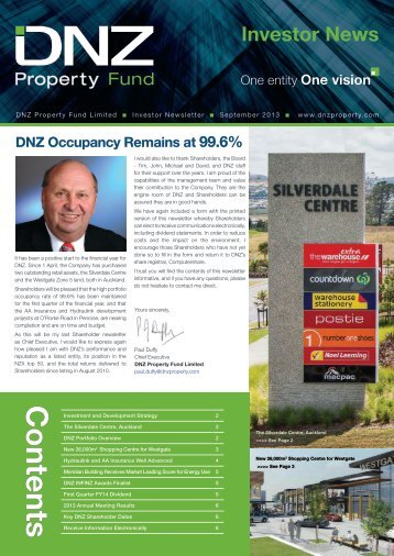 Investor News - DNZ Property Fund