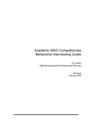 Academic MSO Competencies Behavioral Interviewing Guide