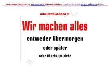 Arbeitsweisheiten !!! - Lustige-pdf.de