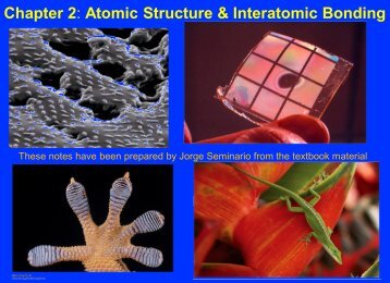 Atomic structure, bonding