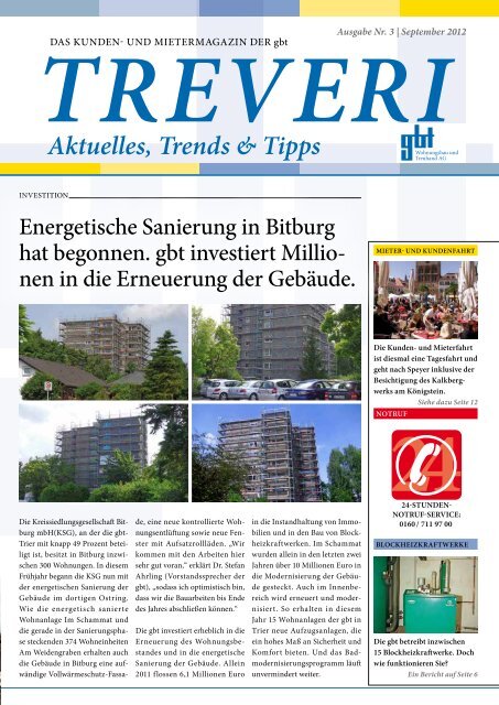 gbtMIETER-SERvIcE - GBT - Wohnungsbau und Treuhand AG