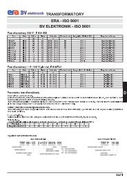 TRANSFORMÃTORY BV ELEKTRONIK - ISO 9001 ERA - ISO 9001