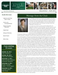 Message from the Chair - Department of Chemistry - Colorado State ...