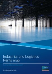 Industrial and Logistics Rents map - Colliers