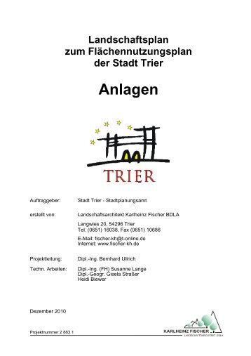 Landschaftsplan - Anlagen - Stadt Trier