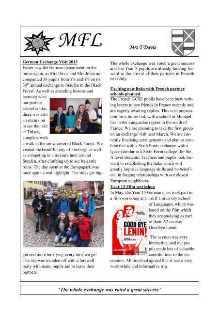 to download a copy of this Newsletter - Stanwell School